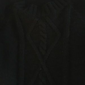 Fuzzy black knit sweater